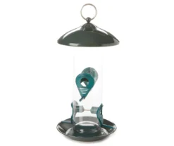 Green 4-Station Bird Feeder