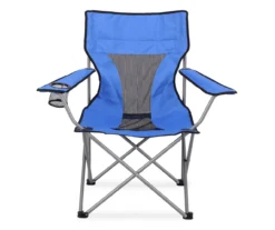 Blue Folding Quad Chair With Carrying Bag