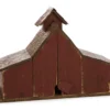 Rustic Red Barn Tabletop Birdhouse