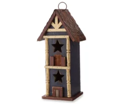 Red, White & Blue Colonial Wood & Metal Birdhouse -Garden Oasis 810429029 2