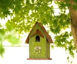 Rustic Green Wood Birdhouse -Garden Oasis 810429066 1