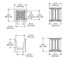 Mayne Inc. Cape Cod 16" Planter -Garden Oasis 810440362 4