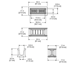 Mayne Inc. Cape Cod Rectangle Planter -Garden Oasis 810440366 5