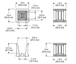 Mayne Inc. Cape Cod 14" Planter -Garden Oasis 810440437 5