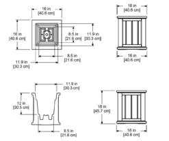 Mayne Inc. Cape Cod 16" Planter -Garden Oasis 810440438 5