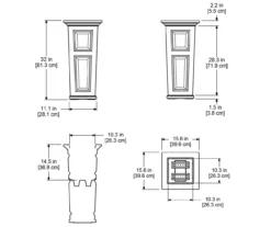 Mayne Inc. Nantucket Tall Planter -Garden Oasis 810440440 6