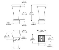 Mayne Inc. Bordeaux Tall Planter -Garden Oasis 810440485 6