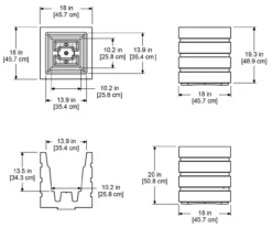 Mayne Inc. Freeport Patio Planter -Garden Oasis 810440490 5
