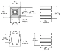 Mayne Inc. Freeport Patio Planter -Garden Oasis 810440492 5