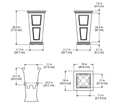 Mayne Inc. Fairfield Tall Planter -Garden Oasis 810440516 4