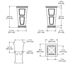 Mayne Inc. Fairfield Tall Planter -Garden Oasis 810440517 6