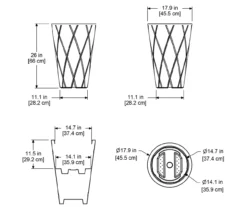 Mayne Inc. Versailles Tall Round Planter -Garden Oasis 810440536 5