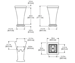 Mayne Inc. Bordeaux Tall Planter -Garden Oasis 810440538 6