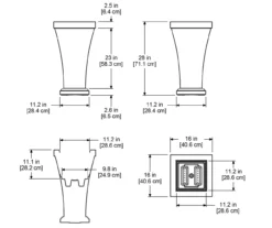 Mayne Inc. Bordeaux Tall Planter -Garden Oasis 810440539 5
