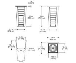 Mayne Inc. Lakeland Tall Planter -Garden Oasis 810440549 5
