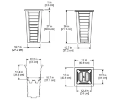 Mayne Inc. Lakeland Tall Planter -Garden Oasis 810440551 5
