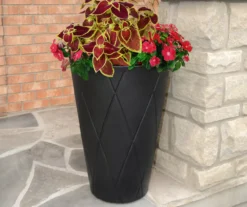 Mayne Inc. Versailles Tall Round Planter -Garden Oasis 810440559 1