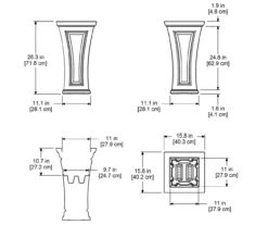 Mayne Inc. Cambridge Tall Planter -Garden Oasis 810440573 4