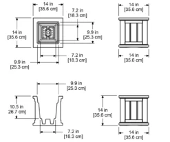 Mayne Inc. Cape Cod 14" Planter -Garden Oasis 810440574 5