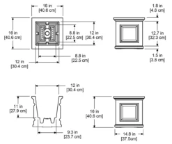 Mayne Inc. Nantucket Planter -Garden Oasis 810440576 5