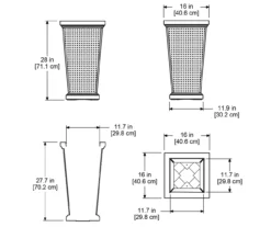 Mayne Inc. Wellington Tall Planter -Garden Oasis 810440578 5