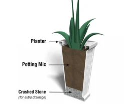 Mayne Inc. Wellington Tall Planter -Garden Oasis 810440579 4