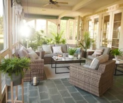 Broyhill Eagle Brooke All-Weather Wicker Swivel Cushioned Patio Glider -Garden Oasis 810452032 810452033 810496528 2