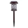 Bronze Circle LED Solar 6-Piece Pathway Light Set -Garden Oasis 810453366