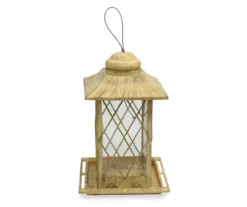 Yellow Metal Lantern Bird Feeder