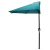 Aruba Blue Half-Round Market Patio Umbrella -Garden Oasis 810467269 1