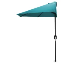 Jordan Manufacturing Half-Round Market Patio Umbrella -Garden Oasis 810467269