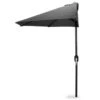 Black Half-Round Market Patio Umbrella -Garden Oasis 810467273