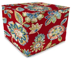 Jordan Manufacturing 20" Square Outdoor Pouf With Welt Trim -Garden Oasis 810467554