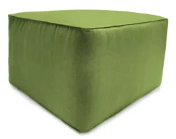 Jordan Manufacturing 18" Square Outdoor Pouf With Welt Trim -Garden Oasis 810467561