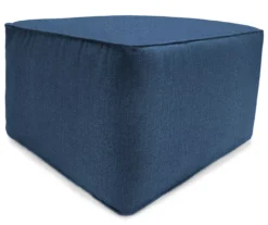 Jordan Manufacturing 18" Square Outdoor Pouf With Welt Trim -Garden Oasis 810467562
