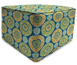 Jordan Manufacturing 18" Square Outdoor Pouf With Welt Trim -Garden Oasis 810467566