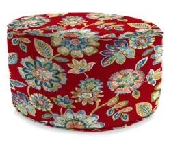 Jordan Manufacturing 18" Round Outdoor Pouf With Welt Trim -Garden Oasis 810467573