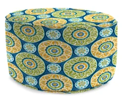 Jordan Manufacturing 18" Round Outdoor Pouf With Welt Trim -Garden Oasis 810467575