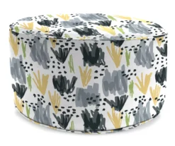 Jordan Manufacturing 18" Round Outdoor Pouf With Welt Trim -Garden Oasis 810467576