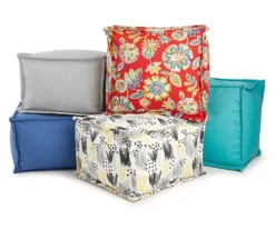 Jordan Manufacturing 25" Rectangular Outdoor Pouf -Garden Oasis 810467583 810467585 810467588 810467590 810467591