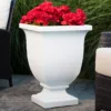 Augusta White Tall Planter -Garden Oasis 810472984