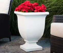Augusta White Tall Planter -Garden Oasis 810472984 4