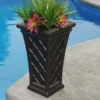 Georgian Espresso Tall Planter -Garden Oasis 810472987 6