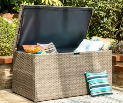 Gray 140-Gallon All-Weather Wicker Storage Deck Box -Garden Oasis 810477588 A0 4
