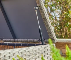 Gray 140-Gallon All-Weather Wicker Storage Deck Box -Garden Oasis 810477588 A0 6