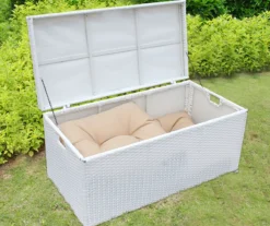 All-Weather Wicker 48-Gallon Storage Deck Box -Garden Oasis 810478125 1