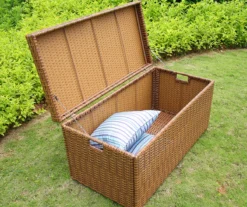 All-Weather Wicker 48-Gallon Storage Deck Box -Garden Oasis 810478127 1