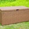 Honey 48-Gallon All-Weather Wicker Storage Deck Box -Garden Oasis 810478127 2