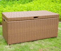 Honey 48-Gallon All-Weather Wicker Storage Deck Box