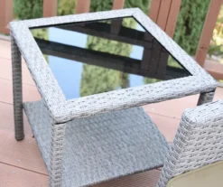 Mirabelle 3-Piece Cushioned Patio All-Weather Wicker Chat Set -Garden Oasis 810478140 3